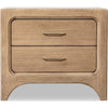 Brenda Nightst& with 2 Drawers | Brioche Acacia Wood-Rubberwood