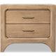 Brenda Nightst& with 2 Drawers | Brioche Acacia Wood-Rubberwood