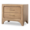 Brenda Nightst& with 2 Drawers | Brioche Acacia Wood-Rubberwood