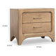 Brenda Nightst& with 2 Drawers | Brioche Acacia Wood-Rubberwood
