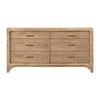 Brenda Wide Dresser with 6 Drawers | Brioche Acacia Wood