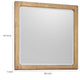 Brenda Wall or Dresser Mirror with Rounded Frame | Brioche Wood 38x40