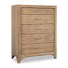 Brenda Tall Dresser Chest with 5 Drawers | Brioche Acacia Wood