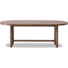 Asher Oval Extendable Dining Table with Turned Legs | Claystone Wood 84-102"