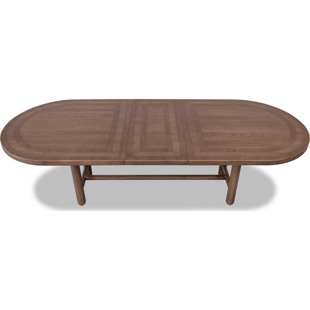 Asher Oval Extendable Dining Table with Turned Legs | Claystone Wood 84-102"
