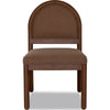 Asher Dining Chair | Arch Back | Solid Wood | Wheat Bread Linen