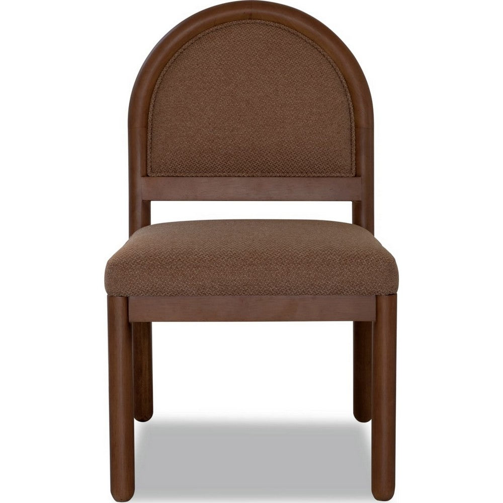 Asher Dining Chair | Arch Back | Solid Wood | Wheat Bread Linen