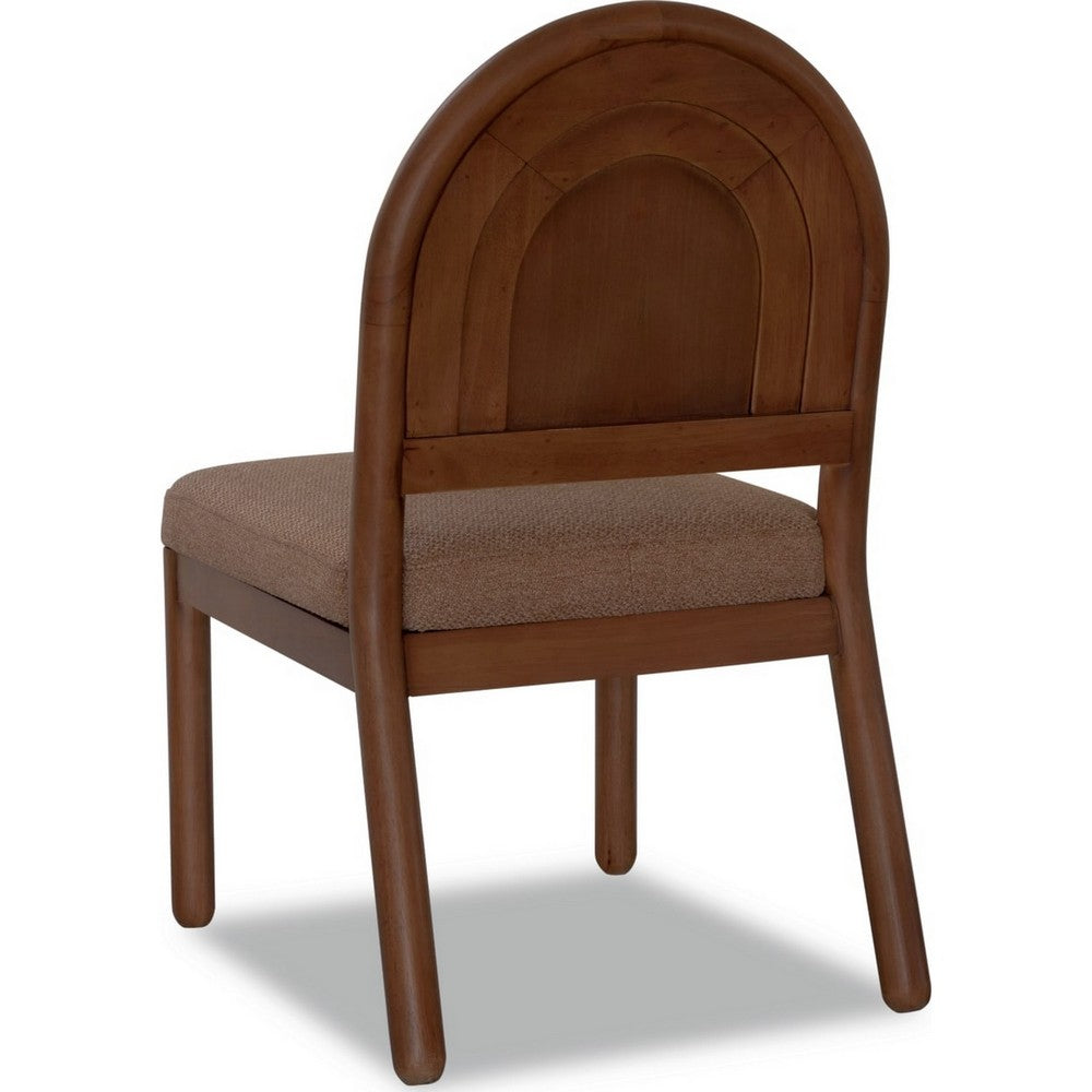 Asher Dining Chair | Arch Back | Solid Wood | Wheat Bread Linen