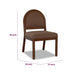 Asher Dining Chair | Arch Back | Solid Wood | Wheat Bread Linen