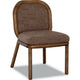 Asher Dining Chair | Round Back | Solid Wood | Sports Coat Fabric