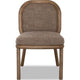 Asher Dining Chair | Round Back | Solid Wood | Sports Coat Fabric