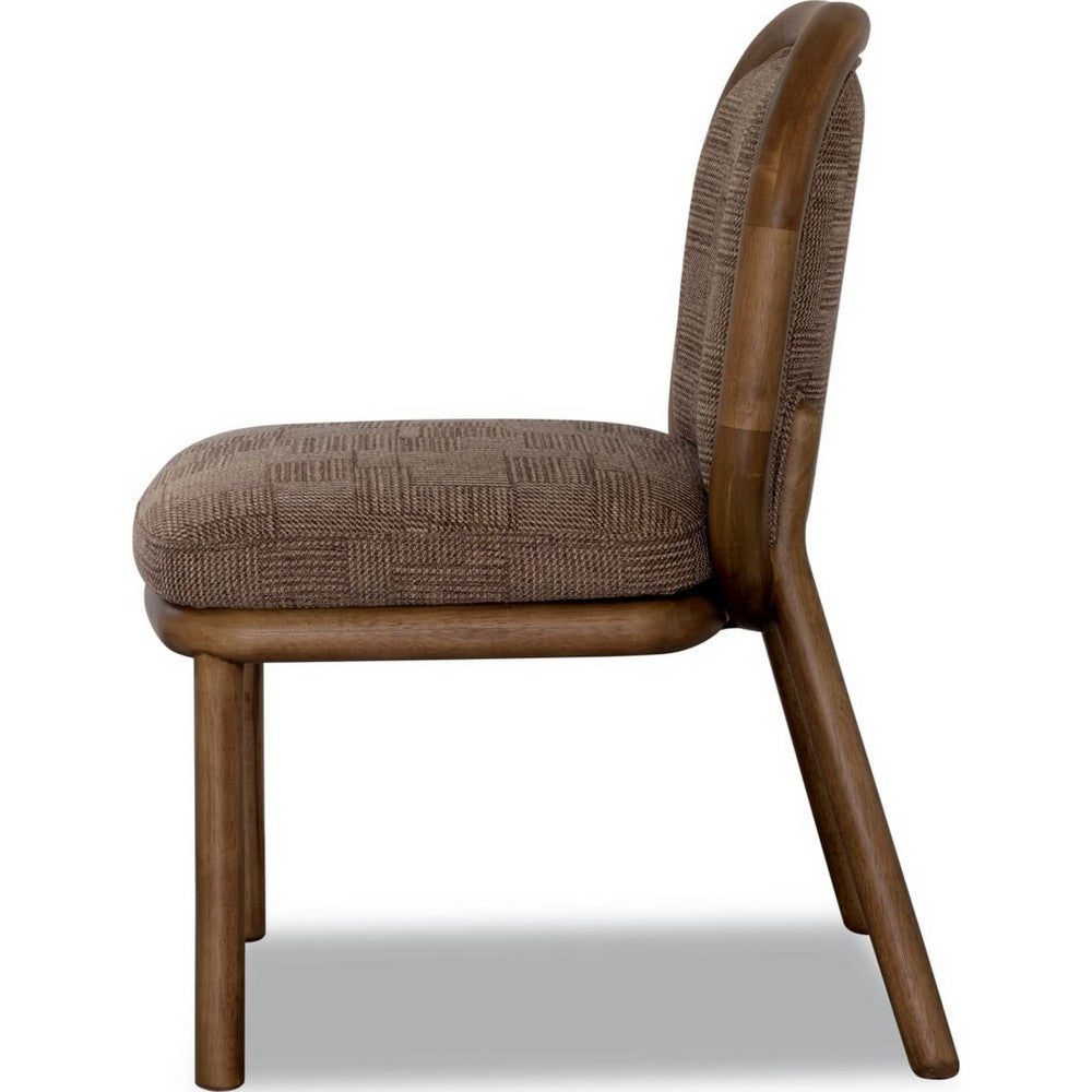Asher Dining Chair | Round Back | Solid Wood | Sports Coat Fabric