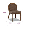 Asher Dining Chair | Round Back | Solid Wood | Sports Coat Fabric