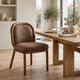 Asher Dining Chair | Round Back | Solid Wood | Sports Coat Fabric