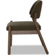 Asher Dining Chair | Barrel Back | Solid Wood | Moss Green Fabric