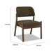 Asher Dining Chair | Barrel Back | Solid Wood | Moss Green Fabric