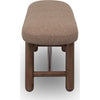 Asher Oval Dining Bench | Linen Fabric Seat | Claystone Brown 60"