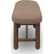 Asher Oval Dining Bench | Linen Fabric Seat | Claystone Brown 60"