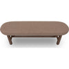 Asher Oval Dining Bench | Linen Fabric Seat | Claystone Brown 60"