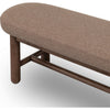 Asher Oval Dining Bench | Linen Fabric Seat | Claystone Brown 60"