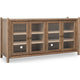 Asher Sideboard with 4 Doors | Glass Fronts | Claystone Brown Wood 68"