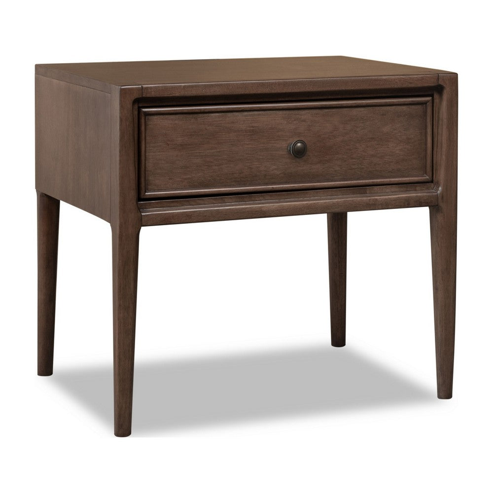 Carlos Nightst& with Drawer | Brass H&les | Brown Mango Wood