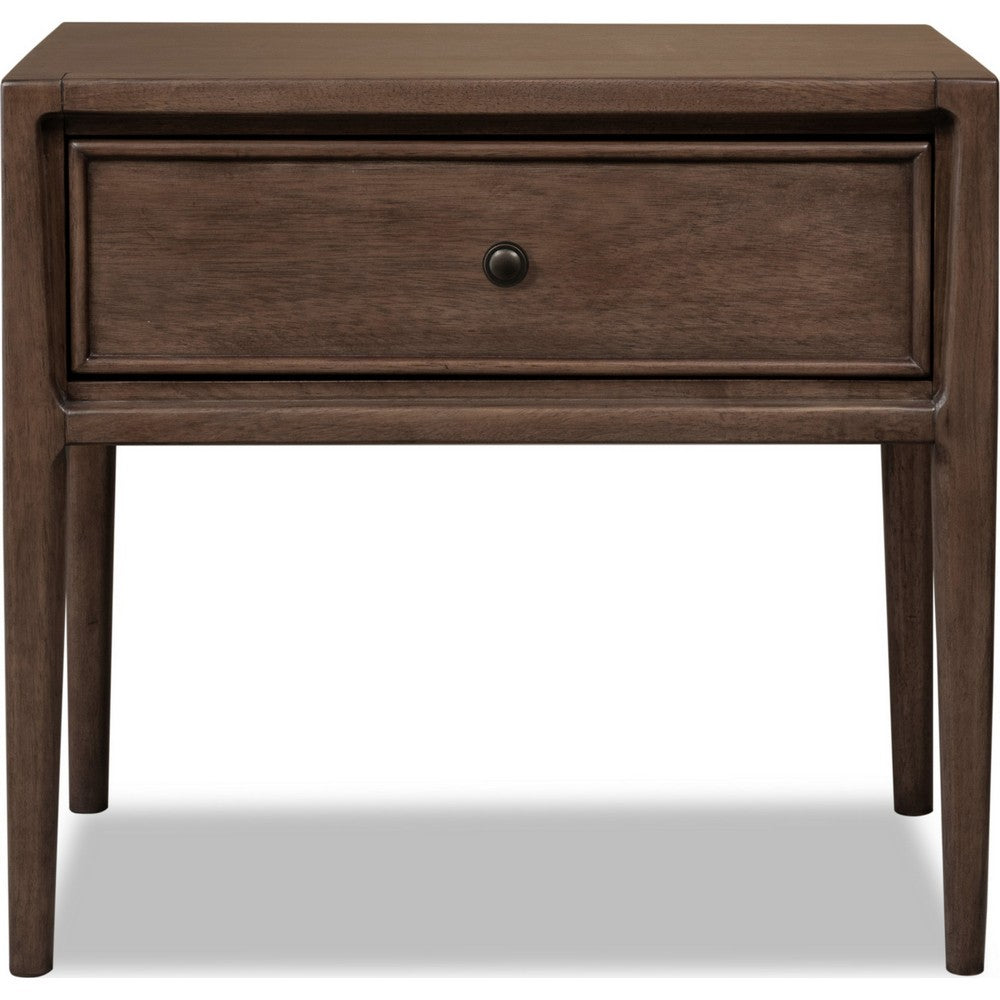 Carlos Nightst& with Drawer | Brass H&les | Brown Mango Wood