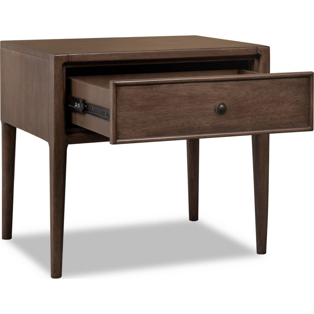 Carlos Nightst& with Drawer | Brass H&les | Brown Mango Wood