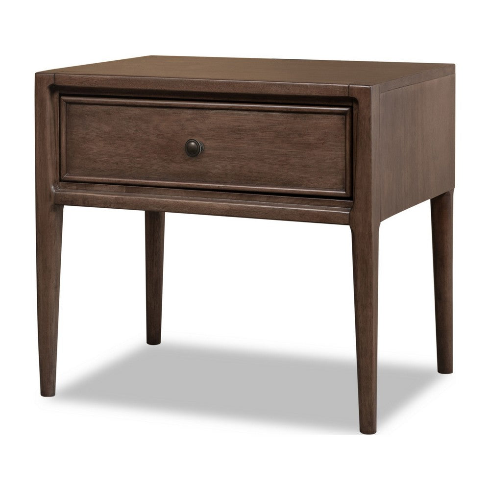 Carlos Nightst& with Drawer | Brass H&les | Brown Mango Wood