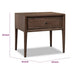 Carlos Nightst& with Drawer | Brass H&les | Brown Mango Wood