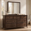 Carlos Wide Dresser with 7 Drawers | Pecan Brown Solid Mango Wood