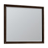 Carlos Traditional Accent Dresser Mirror | Pecan Brown Framed Wood 36x40