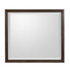 Carlos Traditional Accent Dresser Mirror | Pecan Brown Framed Wood 36x40