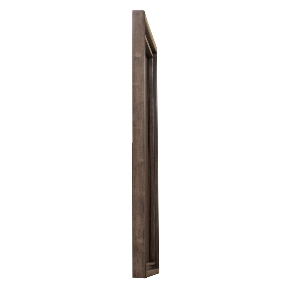 Carlos Traditional Accent Dresser Mirror | Pecan Brown Framed Wood 36x40