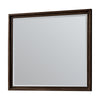 Carlos Traditional Accent Dresser Mirror | Pecan Brown Framed Wood 36x40