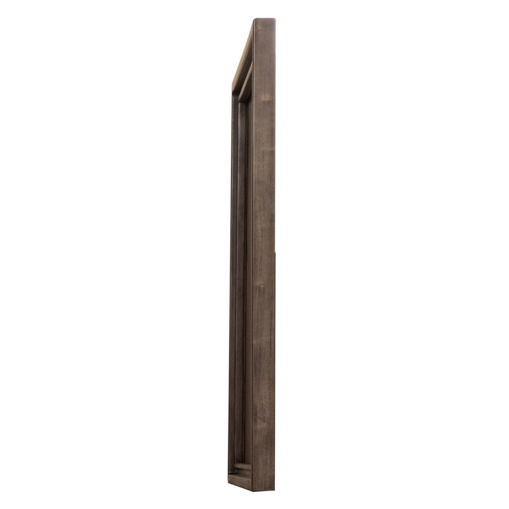 Carlos Traditional Accent Dresser Mirror | Pecan Brown Framed Wood 36x40