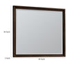 Carlos Traditional Accent Dresser Mirror | Pecan Brown Framed Wood 36x40