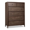 Carlos Tall Dresser Chest with 6 Drawers | Pecan Brown Solid Wood