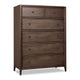 Carlos Tall Dresser Chest with 6 Drawers | Pecan Brown Solid Wood