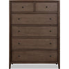 Carlos Tall Dresser Chest with 6 Drawers | Pecan Brown Solid Wood