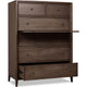 Carlos Tall Dresser Chest with 6 Drawers | Pecan Brown Solid Wood