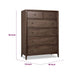 Carlos Tall Dresser Chest with 6 Drawers | Pecan Brown Solid Wood