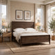 Carlisle California King Panel Bed | Pecan Solid Mango-Rubberwood