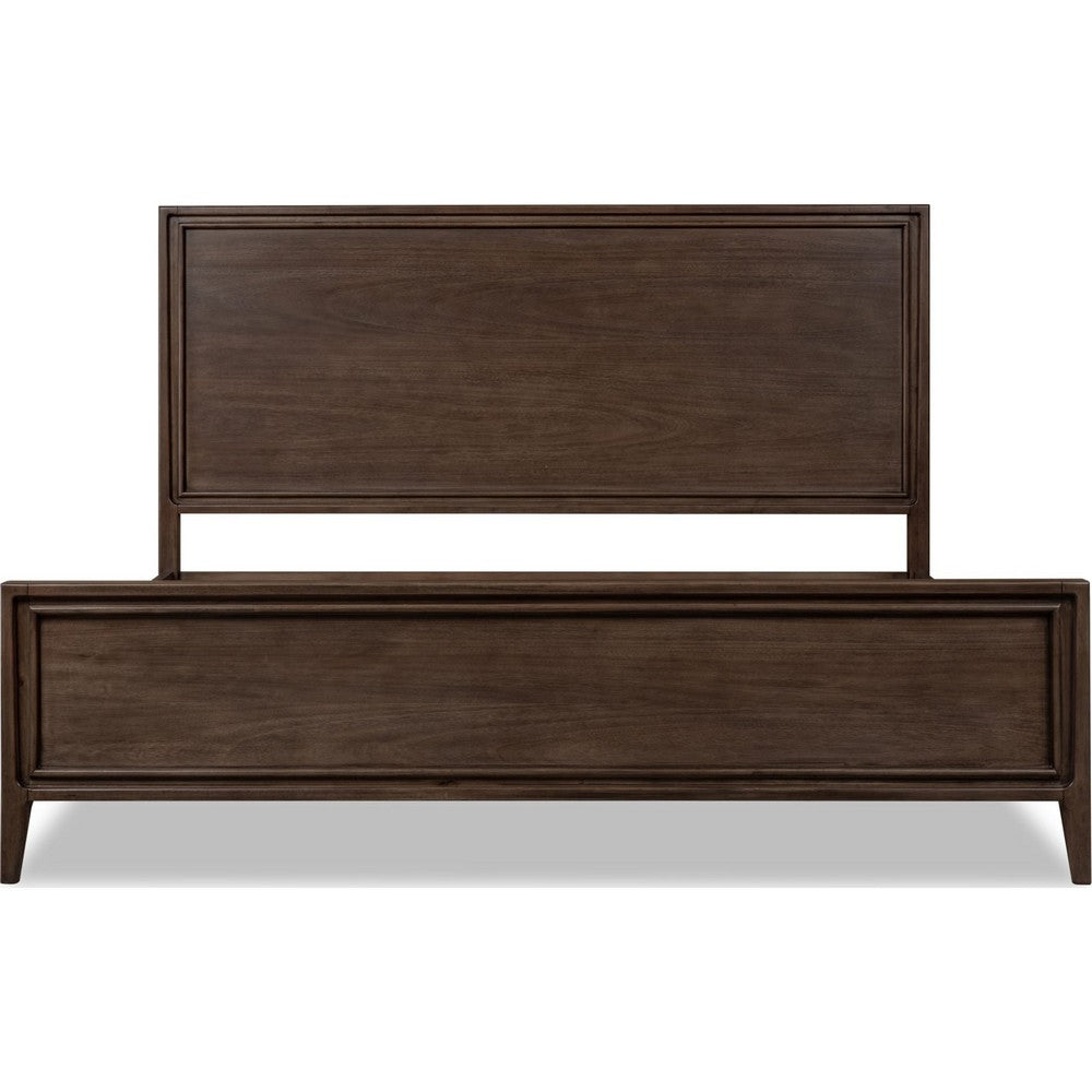 Carlisle King Panel Bed | Turned Legs | Pecan Solid Mango-Rubberwood