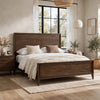 Carlisle King Panel Bed | Turned Legs | Pecan Solid Mango-Rubberwood
