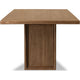 Carlos Fixed Dining Table with Panel Base | Toffee Crunch Solid Wood 84"