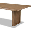 Carlos Fixed Dining Table with Panel Base | Toffee Crunch Solid Wood 84"