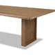 Carlos Fixed Dining Table with Panel Base | Toffee Crunch Solid Wood 84"