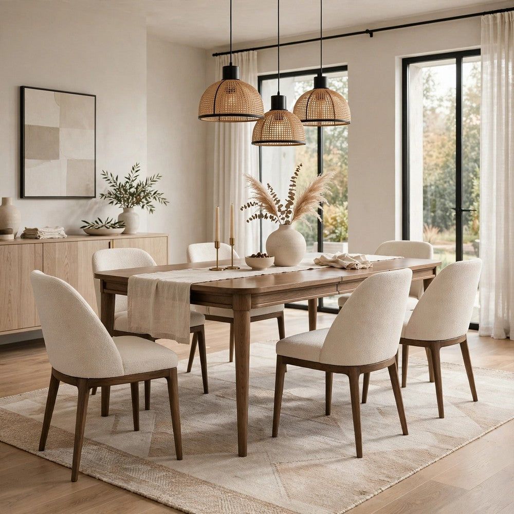 Carlos Extendable Dining Table | Toffee Crunch Solid Mango Wood 78-96"