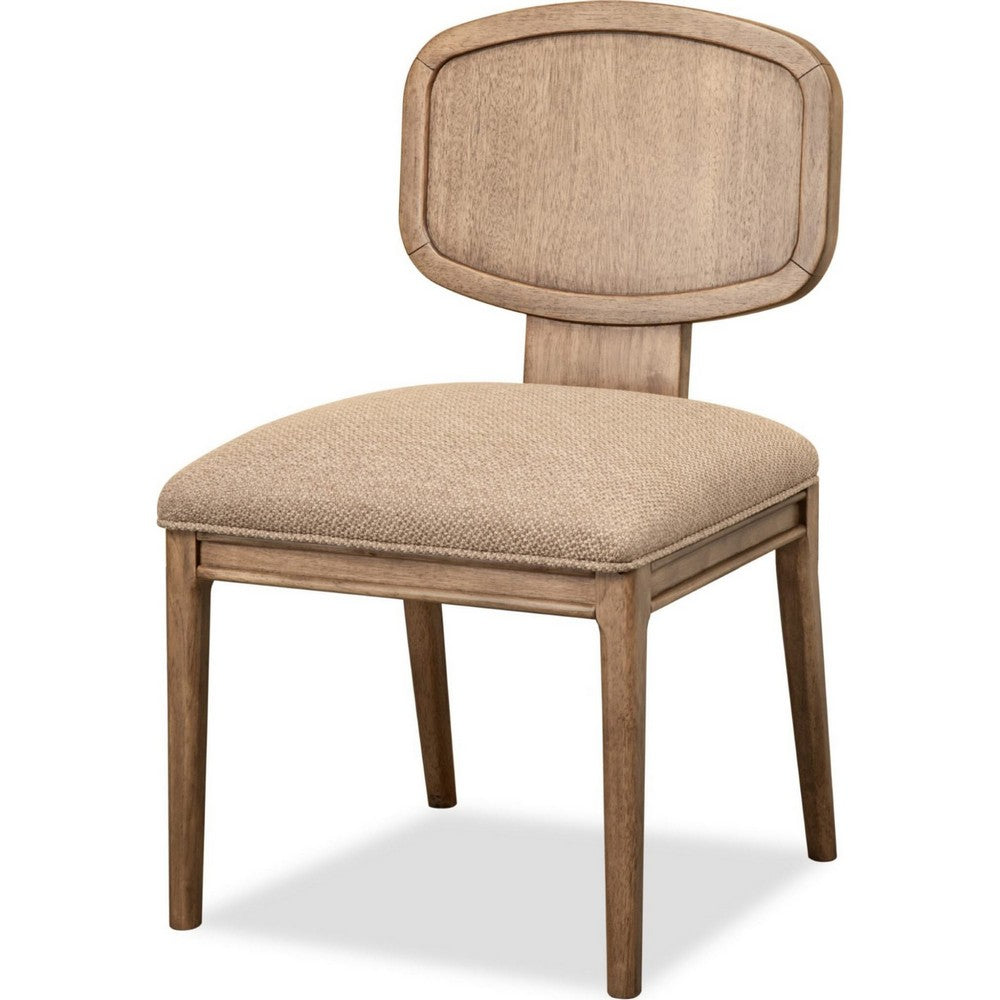 Carlos Dining Chair | Turned Legs | Chenille Fabric | Brown Mango Wood
